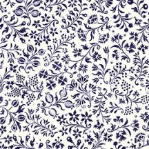 Petite Blue Calico Floral Print Paper ~ Tassotti Italy